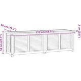  Vrtna kutija za pohranu s vrećom 175x50x55 cm masivna tikovina | shoptok.hr