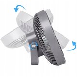  LED punjivi stoni ventilator sa LED osvetljenjem, 2W/5V USB, 2400 mAh, siva | Eponuda.com