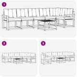  Set vanjskih sofa 7 kom. Bijela i bež | shoptok.hr