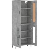  Visoka komoda siva betona 69,5x34x180 cm od konstruiranog drva Slike