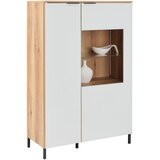 Lesnina XXXL Highboard Austin 90 cm, bela, barve hrasta | Shoptok.si