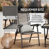  3-dijelni čelični bistro set vrtni namještaj sa sklopivim stolom i stolicama crni | shoptok.hr