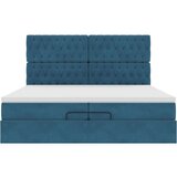  Otoman okvir kreveta s madracima plavi 200x200cm baršunasti - Tamno plava 200 x 200 cm Dizajn s gumbima | shoptok.hr