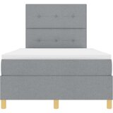  LED Box Spring Krevet Svijetlo siva 120 x 200 cm tkanina | shoptok.hr