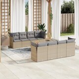  9-dijelni set vrtnih sofa s jastucima bež od poliratana | shoptok.hr