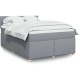  Krevet s oprugama i madracem svjetlosivi 140x190 cm od tkanine | shoptok.hr