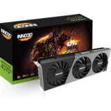 Inno3d NVIDIA Video Card RTX 4070Ti X3 12GB GDDR6X 192 bit, 2400 MHz 21Gbps, 3xDP, HDMI, 3 fan, 2.5 slot ( N407T3-126X-186148N ) | ePonuda.com