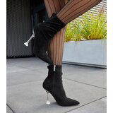 Gemre Black ankle boots with decorative heel Ferguson | Shoptok.si