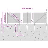  Zavarena žičana ograda s 13 sidrenih klinova Zelena 0.6x100 m Čelik | shoptok.hr