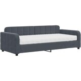 vidaXL Dnevni krevet s madracem tamnosivi 90 x 200 cm baršunasti | shoptok.hr