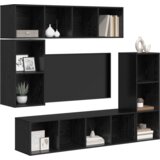 vidaXL Komplet TV omaric 4 pcs Črni hrast Konstruiran les | Shoptok.si