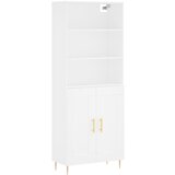 Maison Chic Visoka omara - Komoda - Predalnik bela 69,5x34x180 cm inženirski les, (21722768) Cene