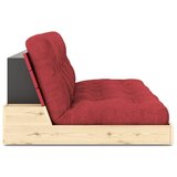 Karup Design Rdeča raztegljiva sedežna garnitura iz rebrastega žameta 196 cm Base – | Shoptok.si