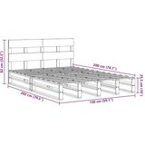 vidaXL Okvir kreveta bez madraca 150 x 200 cm od masivne borovine | shoptok.hr