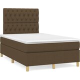  box spring s madracem tamnosmeđi 120 x 190 cm od tkanine | shoptok.hr