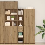 vidaXL Kredenca Crni hrast Konstruirano drvo 30 x 42.5 x 225 cm Kredenca | shoptok.hr