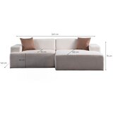 Atelier Del Sofa Kutna garnitura Melva, 240x145x100 cm, Bijela | Eponuda.ba
