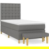 The Living Store Box spring postelja z vzmetnico temno siva 100x200 cm blago - Box Spring Postelja, (21520518) | Shoptok.si