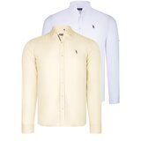 Dewberry DUAL SET G674 MENS SHIRT-WHITE-YELLOW Cijene