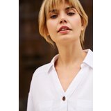 Marisse Viscose-Linen White Shirt | shoptok.hr