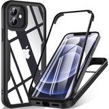 Techsuit ColorVerse 360 Series obostrana zaštitna maska za iPhone 12 – crna | shoptok.hr