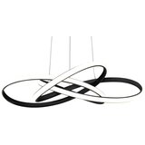 Toolight moderna led stropna svjetiljka + pilot App814-CP čvor crna | shoptok.hr