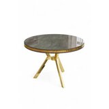 Hanah home Trpezarijski sto Mos Anthracite Gold | ePonuda.com