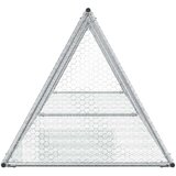 vidaXL Kavez za zečeve srebrni 400 x 105 x 91 cm od pocinčanog čelika | shoptok.hr