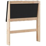  Tapecirani uzglavlje Crna 75 cm Čvrsto borovo drvo Slike
