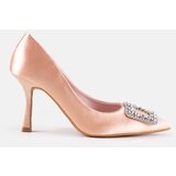 Gemre Beige satin-finish stilettos with rhinestones Clemente | Eponuda.ba