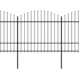  Vrtna ograda s vrhom koplja Čelik 1781 5 x 175 cm Crna - 1 1781.5 cm 150-175 cm | shoptok.hr