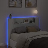  Krevetna ploča s LED-om s policom Bijeli 140 x 16,5 x 103,5 cm | shoptok.hr