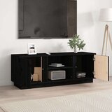 TV omarica črna 110x35x40,5 cm trdna borovina, (20731619) | Shoptok.si