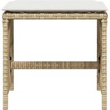  Vrtni stolci s jastucima 4 kom bež 41x41x36 cm od poliratana | shoptok.hr