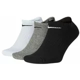 Nike Športne nogavice pegasto siva / črna / bela