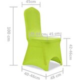 vidaXL Rastezljive navlake za stolice 4 kom Zelena boja | shoptok.hr