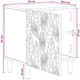  Noćni ormarić Bijela 43 x 34,5 x 50 cm Konstruirano drvo | shoptok.hr