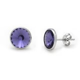 Victoria Cruz basic tanzanite mindjuše sa swarovski kristalom ( a2791-12ht ) cene