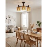 Opviq luster Neptun Wood 3 Wicker, 3 × E27, crni | Eponuda.com