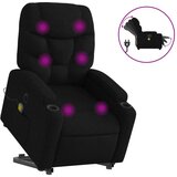 Maison Chic Električni masažni naslanjač - Relax naslanjač s funkcijo vstajanja črn, (22061085) Cene
