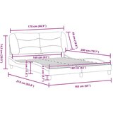  Okvir za krevet s uzglavljem cappuccina 160x200 cm umjetna kože | shoptok.hr