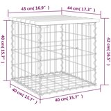  Vrtna klupa s gabionskim dizajnom 43x44x42 cm masivna borovina | shoptok.hr