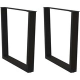 vidaXL Noge za blagovaonski stol V-oblik 2 kom crne 80x(72-73,3) cm Cijene