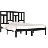  Za krevet od masivne borovine crni 200 x 200 cm | shoptok.hr