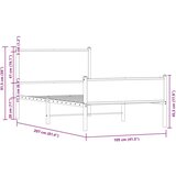 Metalni okvir kreveta s uzglavljem i podnožjem 100 x 200 cm | shoptok.hr
