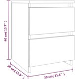  Noćni ormarići 2 kom boja smeđeg hrasta 30 x 30 x 40 cm drveni | shoptok.hr
