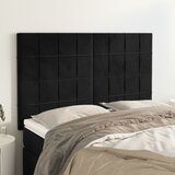 vidaXL Posteljno vzglavje 4 kosa črn 72x5x78/88 cm žamet Cene