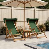  Ležaljka 2 pcs 3 Pozicija Čvrsto drvo eukaliptusa Zelena - Zelena 2x stolica | shoptok.hr