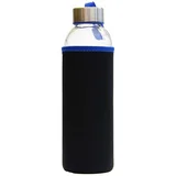 Za vodu staklena Stream 500ml crno/plava, mutno staklo