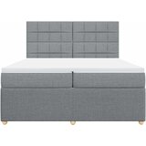  Krevet s oprugama i madracem svjetlosivi 200 x 200cm od tkanine | shoptok.hr